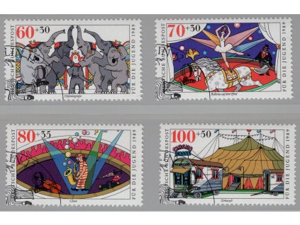 Německo - Spolková republika 1989, Mi. 1411-4, O Cirkus (xx lep)