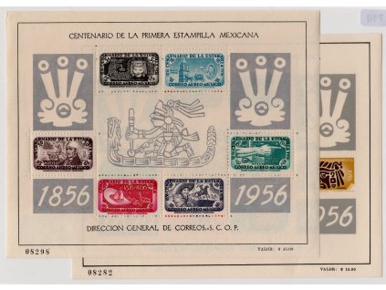 Mexiko 1956, Mi. Bl. 1-2, xx A 100 let