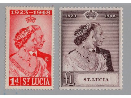 Sv. Lucie 1949, Mi. 118-19, xx Stříbrná svatba