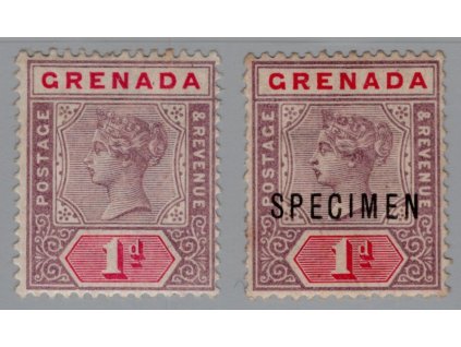 Grenada 1895, Mi. 33, x 1d + specimen
