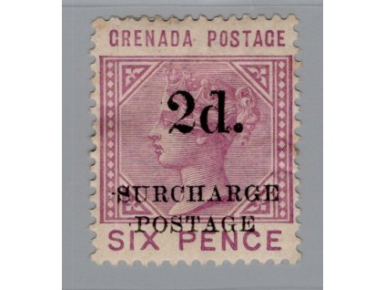 Grenada Doplatní 1892, Mi. P6, x 2d/6d (dv)