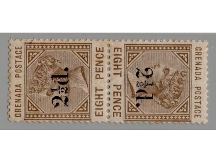 Grenada 1891, Mi. K31, x 2,5d/8d (skvrnky - sleva)