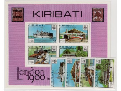 Kiribati 1980, Mi. 349-52 + Bl. 7, xx London