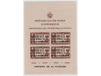 Kuba 1951, Mi. Bl. 6, xx A Výstava (dvl)