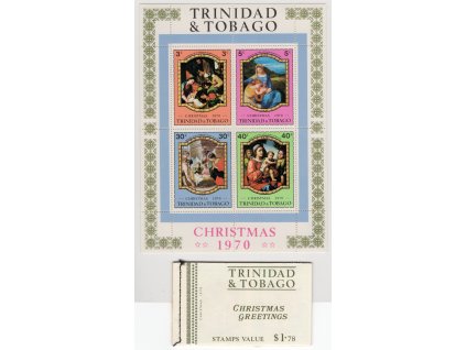 Trinidad a Tobago 1970, Mi. Bl. 1 + seš., xx Vánoce (aršík + sešitek)