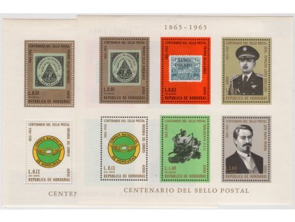 Honduras 1966, Mi. Bl. 8 A+B, xx A 100 let