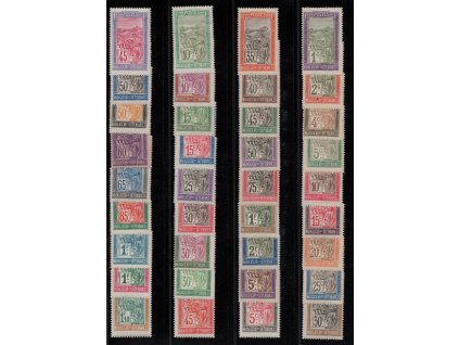 Madagaskar 1908+1922, Mi. 74-90+149-67, x výplatní (dv)