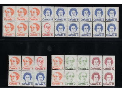 Kanada 1973/6, Mi. HB 93-4+95, xx výplatní