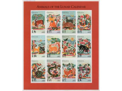Ghana 1998, Mi. KB 2673-84, xx Čínský kalendář