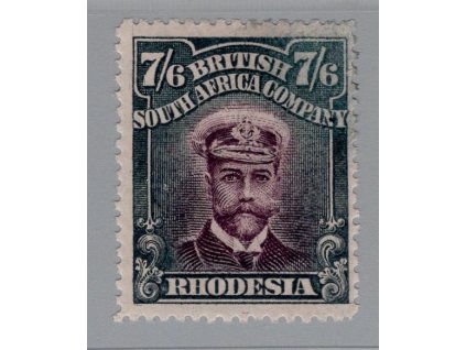 Rhodesie - Britská Jihoafrická společnost 1913, Mi. 135 II, x 7,6 sh Jiří V.