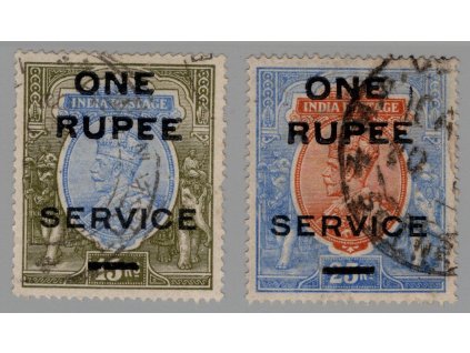 Indie Služební 1925, Mi. D69-70, O 1R/15R a 1R/25R