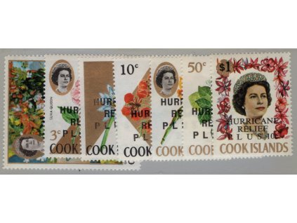 Cookovy ostrovy 1968, Mi. 182-8, xx Hurikán