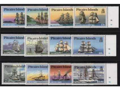 Pitcairnovy ostrovy 1988, Mi. 308-19, xx k.s. Lodě