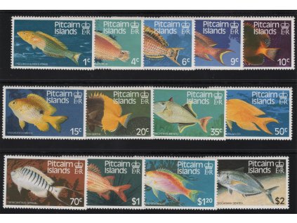 Pitcairnovy ostrovy 1984, Mi. 238-50, xx k.s. Ryby (20c dv)