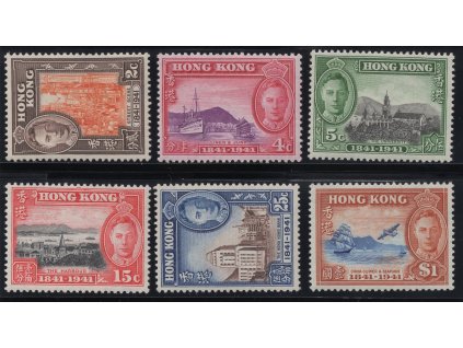 Čína - Hong Kong 1941, Mi. 163-8, xx 100. výročí kolonie