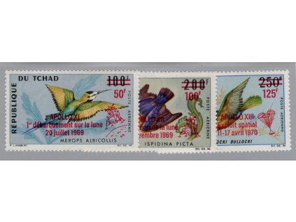 Čad 1970, Mi. 302-4, xx Apollo 11-13