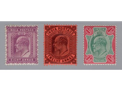 Indie 1902, Mi. 63-5, x 8A-1R Eduard