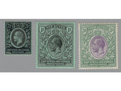 Britská východní Afrika a Uganda 1912, Mi. 50-2, x 75c-3R