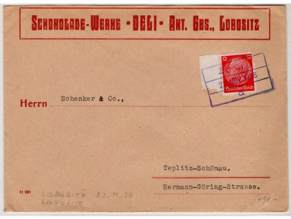 Sudety 1938, ⌧︎ Lobositz - Lovosice