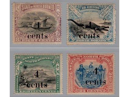 Malajsie - Severní Borneo 1899, Mi. 22-5, (x) 4/8-4/24c