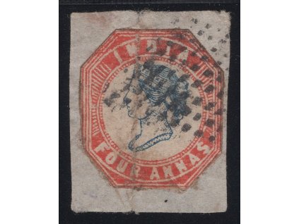 Indie 1854, Mi. 7, △ 4A (zlomená)