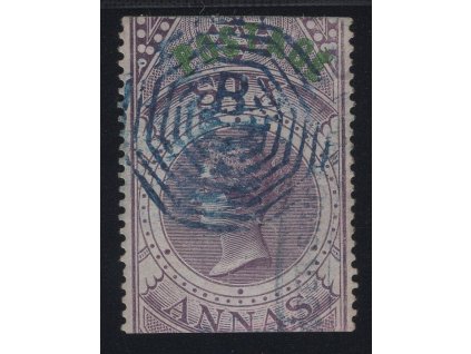 Indie 1866, Mi. 23 I, O 6A přetisk