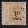 Čína - Hong Kong 1876, Mi. 27, (x) 10c/16c perfin