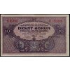 ČSR I 1927, 10 Kč, Pof. 22, z oběhu, vícekrát přeložená, série R!
