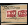 BuM 1939, Pof. PD 9B, △ s 2x 1 Kč čs. Potravní daň na výstřižku z balíkové průvodky, jako předběžné, z toho jedna zastřižená