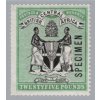 Britská střední Afrika 1896, Mi. 41, x 25 £, koncovka, reparovaný lep, SG 500 £, sleva!