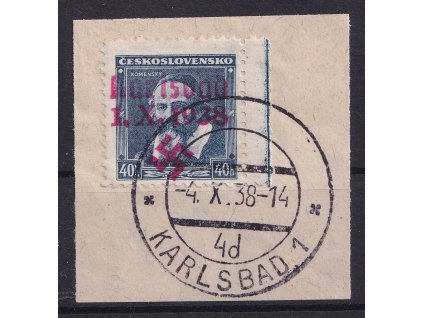 1487 sudetenland 1938 karlsbad nr 6 s certifikatem