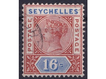 2220 seychelles 1893 queen victoria 16c