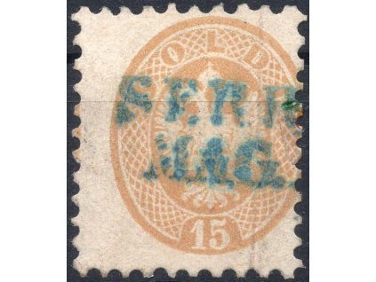 1864 Rakousko LOMBARDEI UND VENETIEN Mi.23, modré razítko!