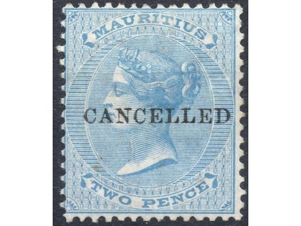 MAURITIUS 1863 SG.59*, overprint CANCELLED (17£)