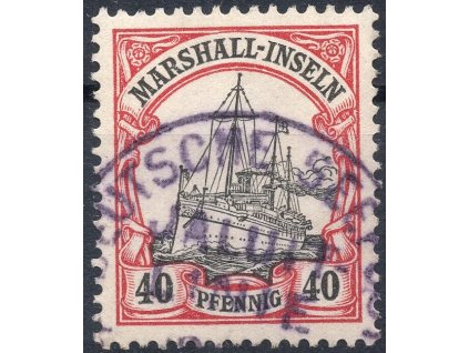 MARSHALl-INSELN Nr.19 SEEPOST JALUIT-LINIE (violett) ověřená