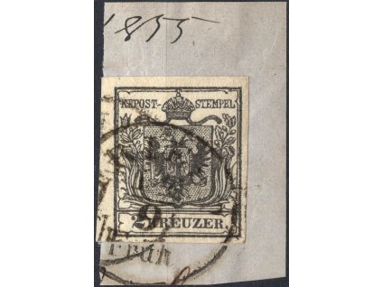3918 1850 rakousko nr 2iii vystrizek