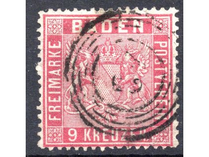 BADEN č.12 – 9 Kreuzer 1860
