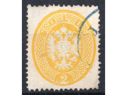 4659 1864 rakousko lombardei und venetien mi 14 modre razitko