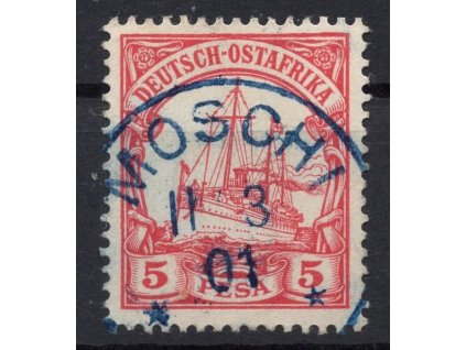 4937 deutsch ostafrika nr 13 moschi modre razitko overena
