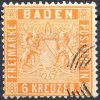 3582 baden c 11 6 kreuzer 1860