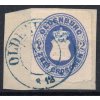 OLDENBURG Nr.18A, výstřižek celé razítko. Ověřená.