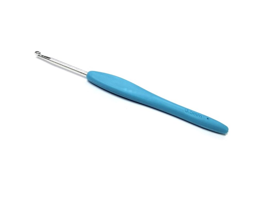 Pletací háček se silikonovou rukojetí 3.5mm