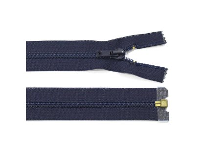 Spirálový zip no. 5 rozepínací 120cm tmavě modrý bundový
