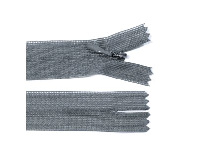 Spirálový zip no.3 skrytý nerozepínací  22cm - více barev