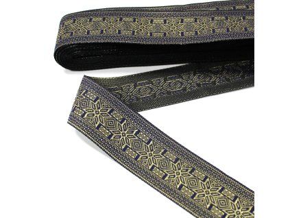 Vyšívaná prýmka mozaika 33mm 606034 - více barev