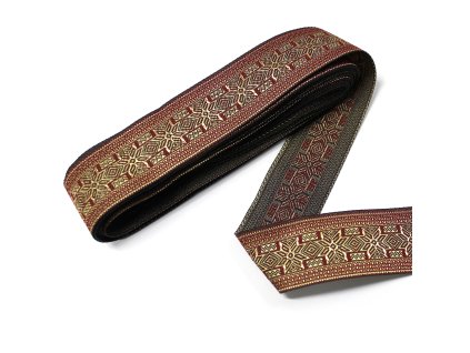 Vyšívaná prýmka mozaika 33mm 606034 - více barev