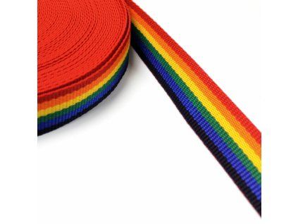 Popruh duhový 30mm 25430 polypropylén rainbow