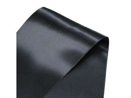 Stuha saténová 100mm 054400 černá