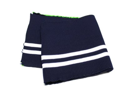 Náplet pruh s proužky 70x18cm polyester, tmavě modrý