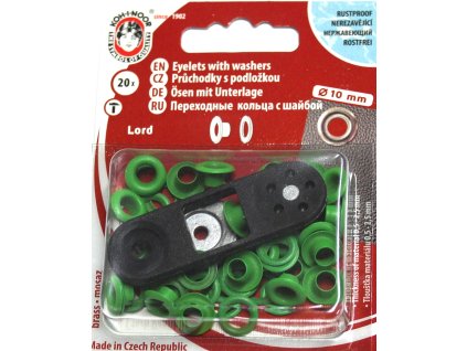 Průchodky s podložkou 10mm zelené bal. 20ks